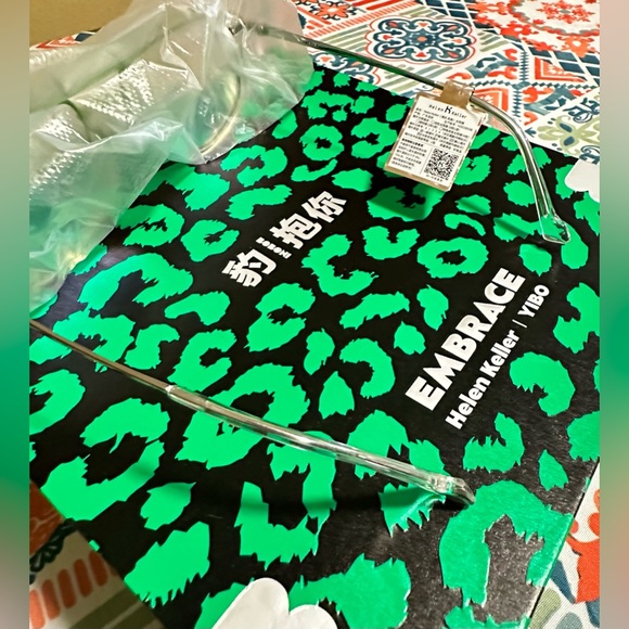 Helen Keller Full Rim Black Pilot Shaped Sunglasses for Men Clear/Green New - Picture 6 of 15